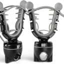 HITORHIKE ATV Gun Rack 3 Adjustable Levels Clamp-on Gun Mount Holder 3 for ATV/UTV/Boat/Bicycle/Motorcycle/Golf Cart Holds Bows/Axes/Shovels/Rifles
