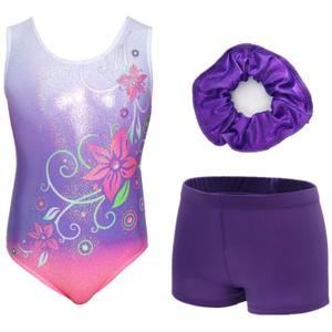 Gymnastics Leotards for Girls Sparkle Rainbow One-piece Dance Leotard 2-14Y