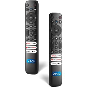 (Pack of 2) Replacement-for-TCL-Google-TV-Remote-Control,Universal Remote for TCL Smart UHD HDR LED Mini QLED 4K Google TVs(Not for Fire or Roku TVs)