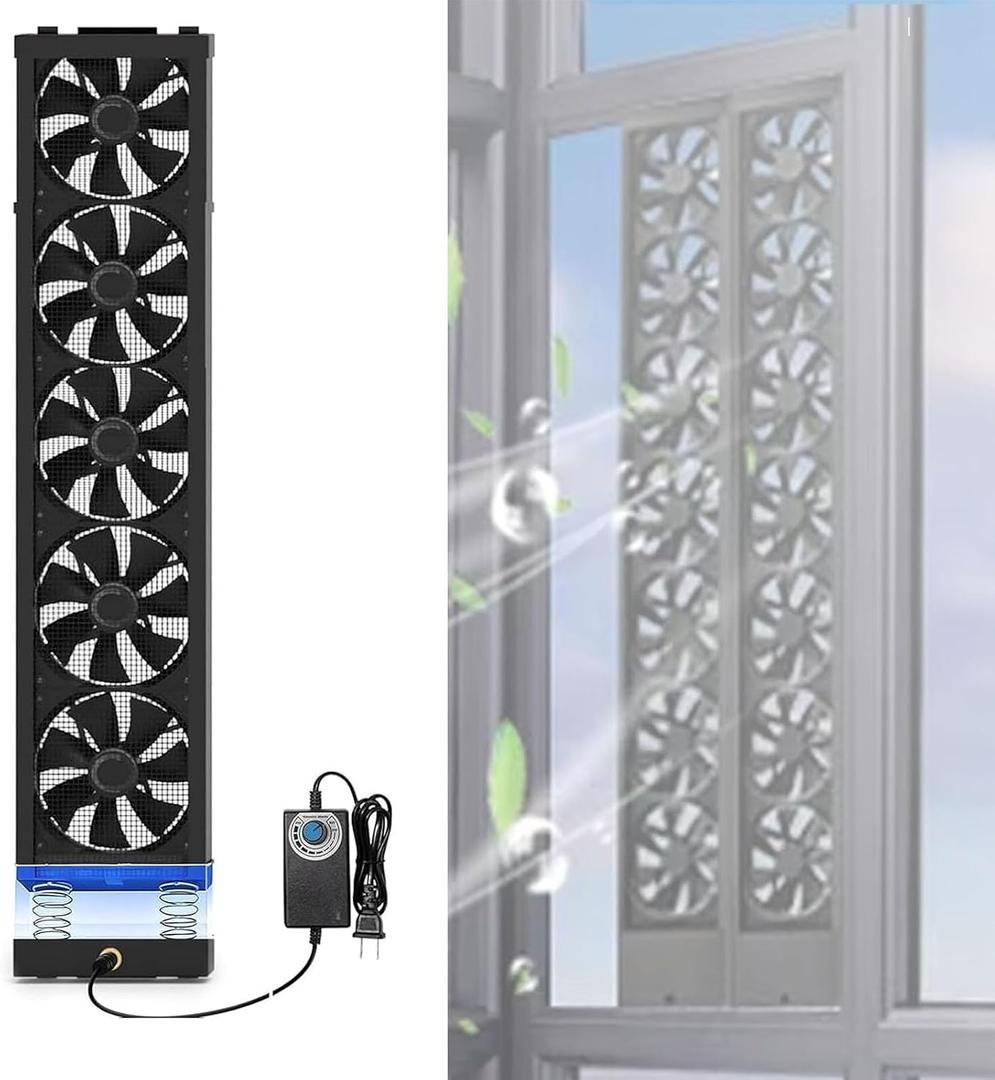31.5-33.5 Inch Vertical Window Exhaust Fan For Sliding Windows