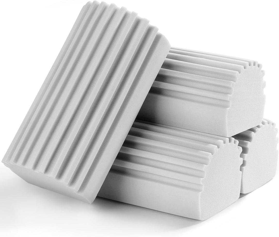 3-Pack Damp Clean Duster Sponge, Sponge Cleaning Brush, Duster for Cleaning Blinds, Glass, Baseboards, Vents, Railings, Mirrors,Window Track Grooves and FaucetsGray