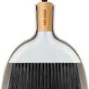 MR.SIGA Mini Dustpan and Brush Set, Portable Cleaning Brush and Dustpan Combo with Bamboo Handle, 1 Set