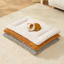 Guinea Pig Bed 3D Snow Fleece Rabbit Bed Washable Bunny Beds Hamster Bedding Mats Soft & Warm for Indoor Small Animal Bed Orange 10111 Inchh