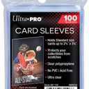 Ultra PRO - Penny Sleeves Clear Soft Card Sleeves 100ct. 2.5" x 3.5", Protect and Store Valuable Sports Cards, Baseball Cards, Football Cards, Basketball Cards and Even Gaming Cards, MTG & DND