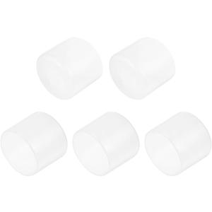 uxcell 5pcs Rubber End Caps Protective Caps 55mm(2.2 Inch) ID Vinyl PVC Round Tube Bolt Cap Cover Screw Thread Protectors Clear