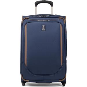 Travelpro Crew Classic Lightweight Softside Expandable Carry on Luggage, 2 Wheel Upright Rollaboard Suitcase, Men and Women, Carry On 22-Inch, Patriot Blue