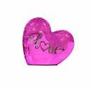 HH LIGHT UP HEART DECOR 7.7 IN PINK, Pack of 2