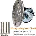 5190512 Boat Horns 316 Stainless Steel 12V 125DB Waterproof Marine Horn Sound Bright With Two Types of 316 Stainless Steel Mounting Screws