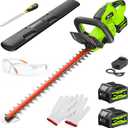 40V 20" Hedge Trimmer Cordless, Electric Bush Trimmer with 2 * 2.0Ah Battery & Charger, 7/8" Cutting Capacity, Rotatable Handle for Garden Shrub Pruning