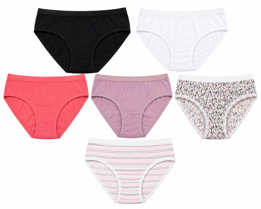Fruit of the Loom Women's Cotton Bikini Underwear, 6-Pack, Size 7