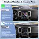 SIXWIN Android Car Stereo for Dodge Ram 2013-2018 2G+64G 9.7 Inch Touch Screen Car Radio with Wireless Carplay Android Auto GPS Navigation Bluetooth FM WiFi HiFi MIC