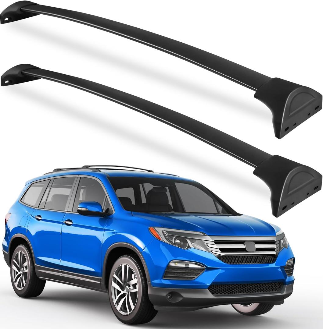 Roof Rack Cross Bars Compatible with Honda Pilot 2016-2022 with Flush Rails, Aluminum Crossbars Rooftop Cargo Bag Kayak Bike Luggage Snowboard Carrier Kayak Bike Cargo Accessories
