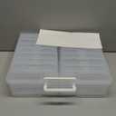 novelinks Transparent 4" x 6" Photo Organizers and Photo Storage Box with Handle, 16 Inner Photo Cases, Portable Picture Organizers & Photo Storage Containers (Clear)