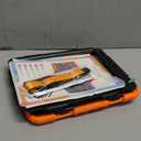 SEYMAC stock Case for iPad Pro 11-inch M5-M4 2025-2024, Shockproof Heavy Duty Case with Screen Protector, Pencil Holder, Rotating Stand, Hand Strap, Shoulder Strap, Orange
