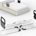 Double Bed Rails for Elderly Adults Safety, Bed Rails for Seniors, Dual Bed Handle Bedside Assist, Adjustable Bed Bar for Fall Prevention, Medical Bed Cane Fits Twin, Queen, Full, King Bed (2 Pack)