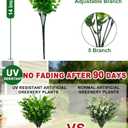TURNMEON 20 Bundles Artificial Greenery Plants Outdoor Summer Decor, UV Resistant Fake Plants Boxwood Shrubs Grass,Faux Eucalyptus Flowers for Farmhouse Gardens Home Patio Indoor Cemetery Decor(Green)