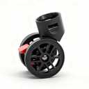 AROUS 4 Pcs 360 Swivel Replacement Wheel Caster with Locking Brake for Makeup Train Case