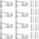 Sturdy Curtain Rod Brackets Rod Holders Curtain Rod Holder Curtain Rod Bracket for 1 Inch,1 1/8 Inch and 1 1/4 Inch Rod, Silver Color, (Set of 8)