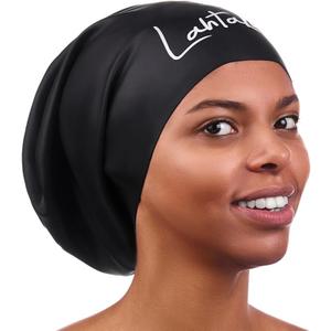 Large Swim Cap for Long Hair – Women & Men with Braids & Dreadlocks