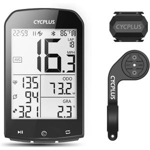 CYCPLUS GPS Wireless Bike Computer, Cycling Computer GPS with Bluetooth/ANT+, Bike Speedometer with 2.9" LCD Screen, Auto Backlight IPX6 Waterproof (New Upgraded)