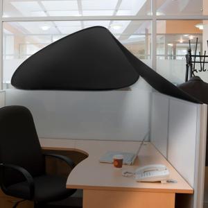 Juexica Foldable Office Cubicle and Desk Shade, Portable 27.5 Inch Cubicle Shade Canopy for Light Sensitive Workers, Block Light and Airflow, for Working Partitions Corner Privacy Accessories(Black)