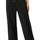 JEKAOYI Womens Wide Leg Sweatpants Baggy Loose Comfy Pants Casual Lounge Sweatpants with Drawstring Black M