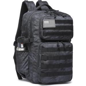 Wotony Military Tactical Backpack for Men Waterproof Daypack 3 Day Assault Pack Molle Bag with Water Bottle Holder