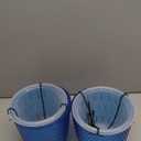 QCQHDU Self Watering Hanging Pots, 2 Pack 7.2 Inch Hanging Planters for Plants Indoor, Outdoor Plant Hanger Flower Pots with Drainage Holes and 3 Hooks Chains for Garden Home (Klein Blue)