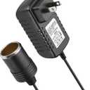 AV to DC Converter,Car Accessories 2A 24W Cigarette Lighter Adapter to Wall Plug,110-240V to 12V AC to DC Cigarette Lighter Adapter