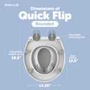Jool Baby Quick Flip Toilet Seat with Built-in Potty & Splash Guard for Toddler Training, Slow Close (Round)