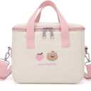 Dreamfocus Cute Insulated Lunch Bag for Girls, Large Capacity, Handle and Strap, Kawaii Lunch Box for Kids Teen Women Work School Gifts
