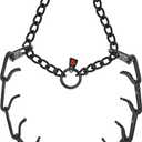 Herm Sprenger Black Stainless Steel Dog Prong Collar with Easy On Assembly Chain Professional Training Pinch Collar for Small Medium Large Dogs Made in Germany (24in x 3.2mm (Neck Size up to 19in))