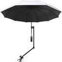 UPF 50+ Beach Umbrella with Adjustable Universal Clamp