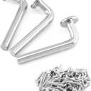 QWORK Universal Pallet Rack Safety Bolt - Heavy-Duty Drop Pins for Shelving Systems, 100 Pcs - Carbon Steel, 5/16" Diameter, 2-1/4" Length, J Bolt Design, M8x57mm