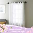 KAMANINA Curtain Rods No Drilling for Windows 32 to 86 Inches, 5/8 Inch Adjustable Renter Friendly Curain Rod with 3M Adhesive Brackets without Drilling, Black
