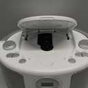 Portable CD Player Boombox with Bluetooth, FM Radio, Remote Control, USB Port and 3.5mm AUX Headphone Jack, Clear Stereo Sound, 4 Watts of Audio, AC/Battery Powered (White)