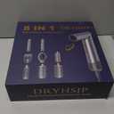 8 in 1 Hair Styler & Air Dryer Wrap Curler, High-Speed Negative Ionic Foldable Hair Tools Fast Drying, Multi Professional Hot Air Styler for Curling Volumizing Straightening Styling (Gray)