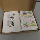 Juvale Birthday Cards Bulk - 48-Pack, 4 x 6 In White With Envelopes - Blank Inside & Assorted Candle & Balloon Designs for Employees, Kids & Friends - Modern Greeting Cards