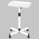 Back-Saving Salon Tray on Wheels, Adjustable Height (25-36inch) Rolling Cart for Hair Stylists, Tattoo Artists, Lash TechsSpa/Clinic/Home Salon Trolley (36inch-White, 12.316inch)