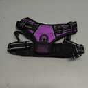 PHOEPET No Pull Dog Harness Medium Reflective Front Clip Vest with Handle,Adjustable 2 Metal Rings 3 Buckles,[Easy to Put on & Take Off](M, Purple)
