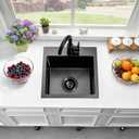 Gunmetal Black bar sink 15 inch Drop in Bar Sinks Modern Stainless Steel Small Kitchen Sinks Single Bowl RV Sink with Faucet Combo
