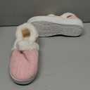 UBFEN Womens Fuzzy House Slippers Warm Bedroom Shoes with Faux Fur Lining Non Slip Memory Foam Slippers for ladies Indoor and Outdoor Size 40-41