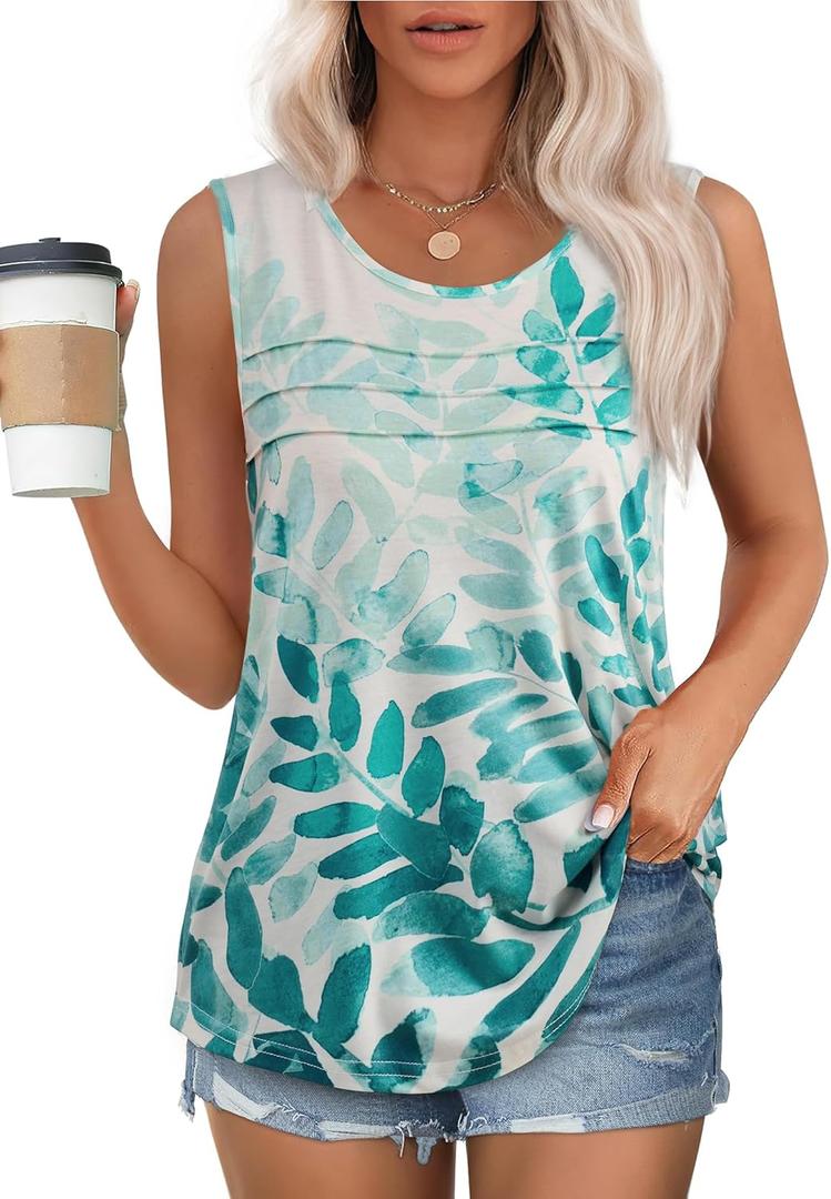 Ribbed Tank Tops for Women 2025 Summer Sleeveless Collar Polo Shirts Dressy Casual V Neck Camisole Work Blouses (White, L)