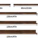 Giftgarden 47 Inch Long Floating Shelves for Wall Set of 5, Rustic Wood Wall Shelves for Bathroom, Bedroom, Kitchen, Living Room Storage and Decoration, Brown Picture Ledge  Brown, 47"