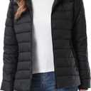 TDYPCI Women's Winter Coat Lightweight Waterproof Puffer Jacket - Quilted Short Down Coat for Women, Warm Winter Jacket (Black, S)