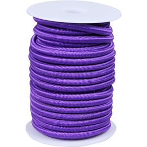 CARTMAN 1/4“ Marine Grade Elastic Cord Crafting Stretch String for Camping, Kayak Deck, Crafting Purple Color