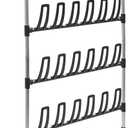 Neu Home Hanging Over door 12 Pair Shoe Storage Rack with Bottom Bar Bag Holder