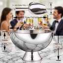 Large Champagne Bowl,12L Champagne Bowl Ice Bucket with Scoop Stainless Steel Large Champagne Ice Bucket Big Ice Bucket for Parties Large Size Ice Bowl for Wine Beer Home Bar Celebrations,16in, one pack