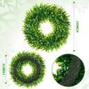 24 inch Large Boxwood Wreath for Front Door Spring Artificial Wreath for Window Wedding Farmhouse Rustic Outdoor Green Ornaments Summer Porch Home Wall Decor