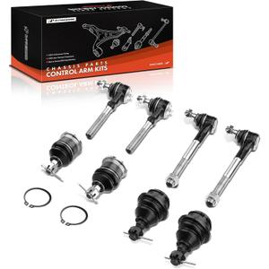 A-Premium Set of 8, Upper Lower Ball Joint, Inner Outer Tie Rod End, Compatible with Ford F-150 97-03, F-150 Heritage 04, F-250 97-99, Expedition 97-02, Lincoln Navigator 98-02, Blackwood 02, RWD